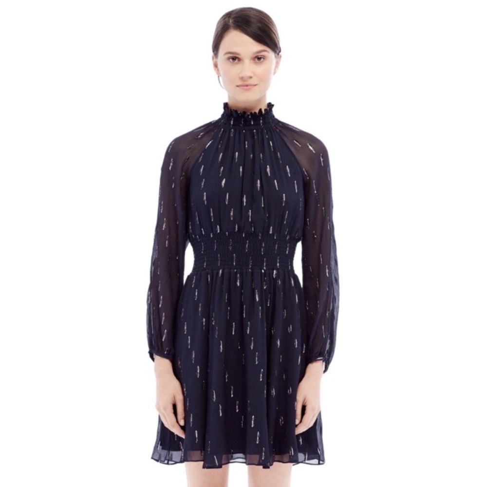 Rebecca Taylor Midnight Long Sleeve Dress
